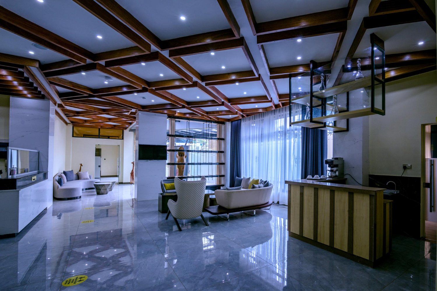 Premium corporate interior lounge